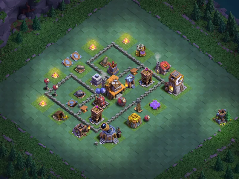 Builder Hall 4 Base trap view