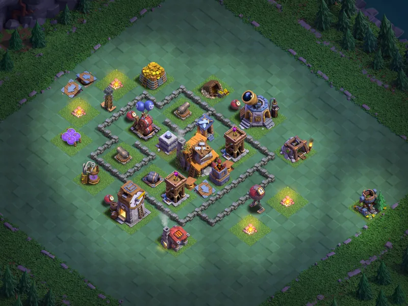 Builder Hall 4 Base trap view