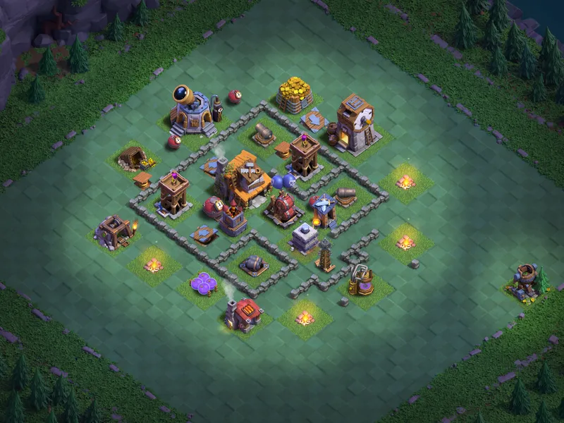 Builder Hall 4 Base trap view