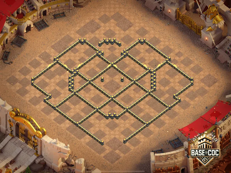 Dense Compartment Maze wall view