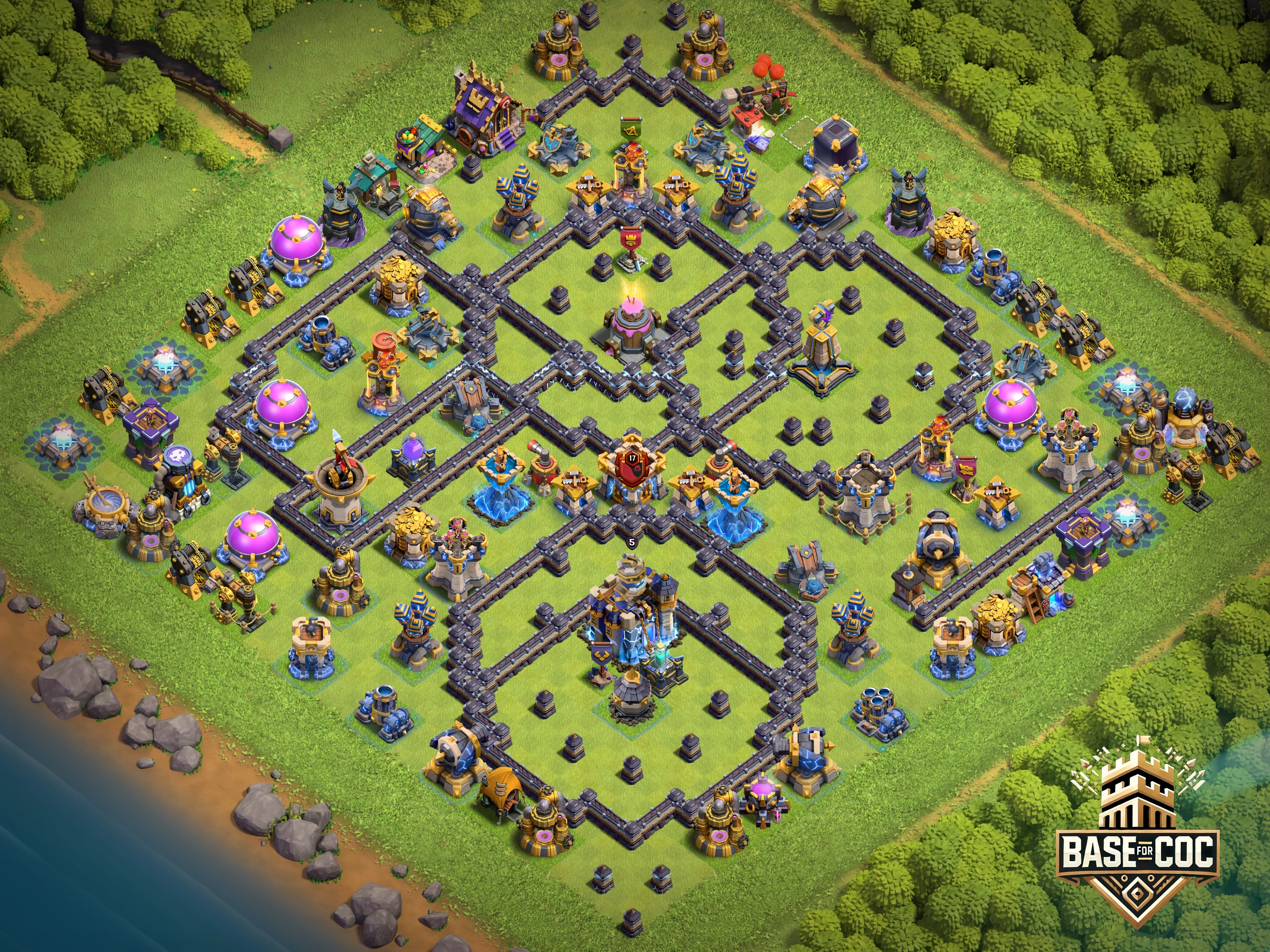 Anti Town Hall Duke Trap Base