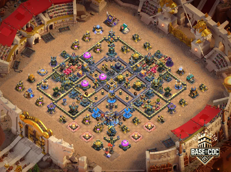 TH18 Anti-3 War Base by Spijker trap view
