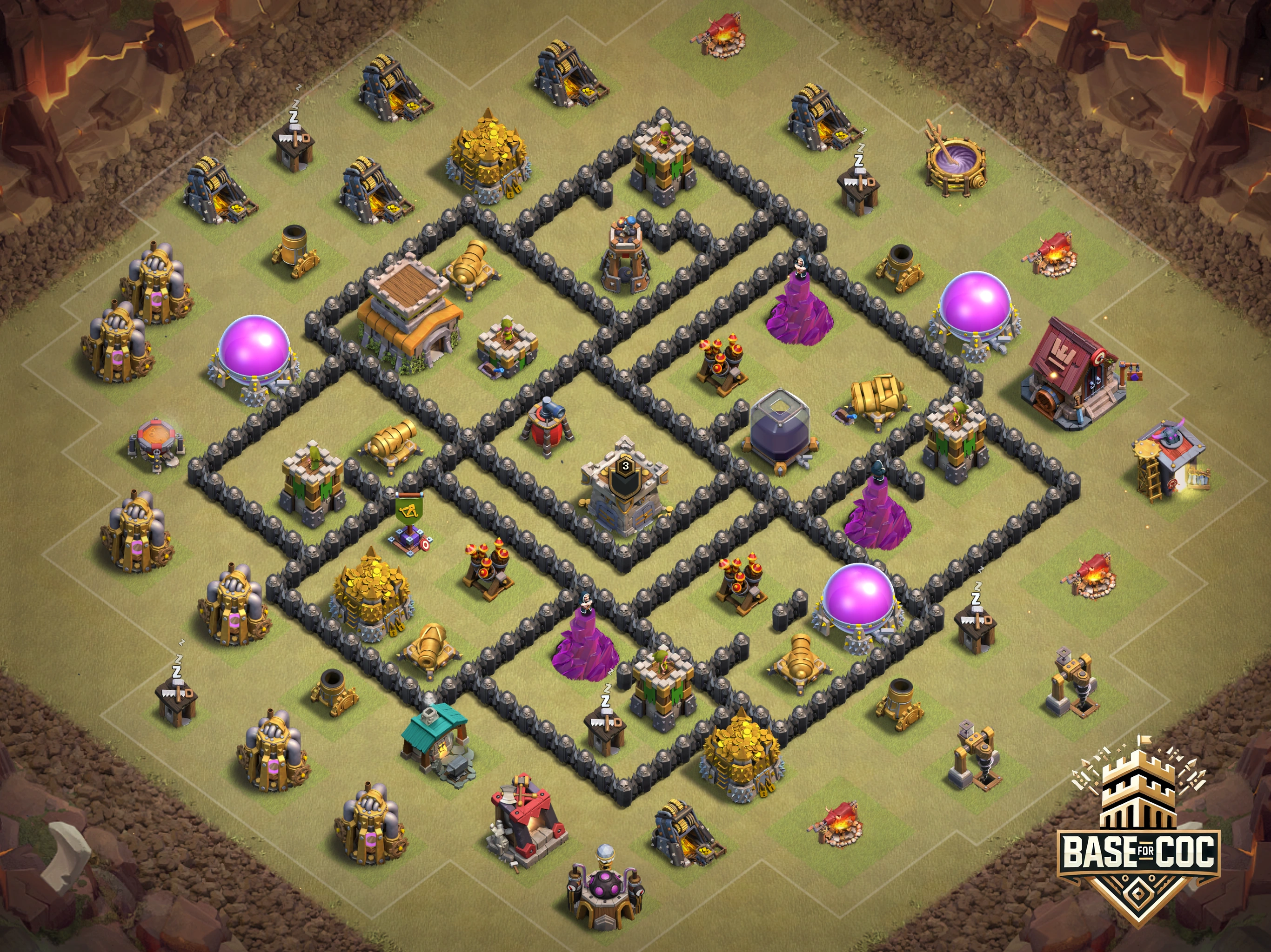 Anti 3 Star Hog Rider Counter Base