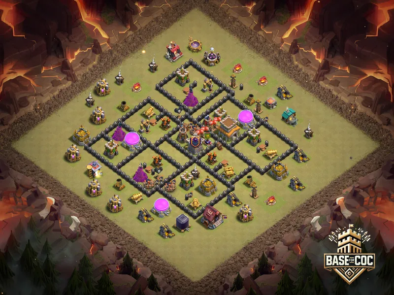 Anti-Air TH8 base trap view